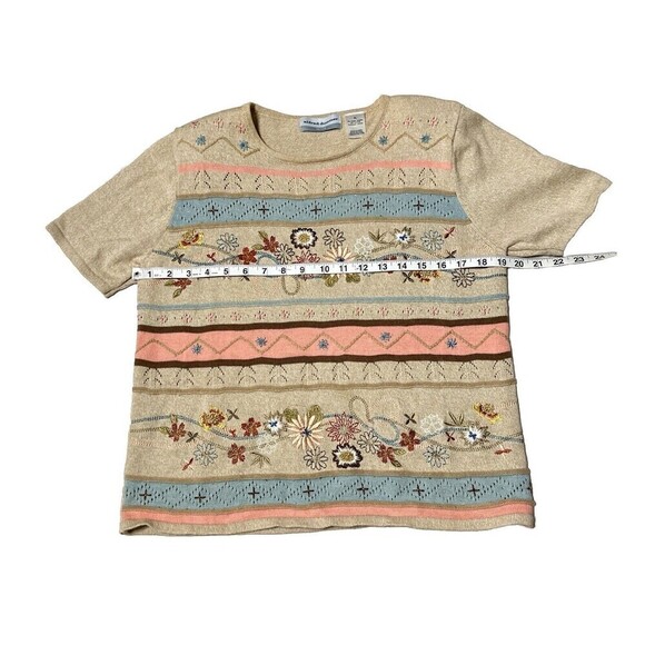Alfred Dunner Women's Sweater Embroidered Cottage Floral Granny Petite Large‎ - Picture 7 of 12